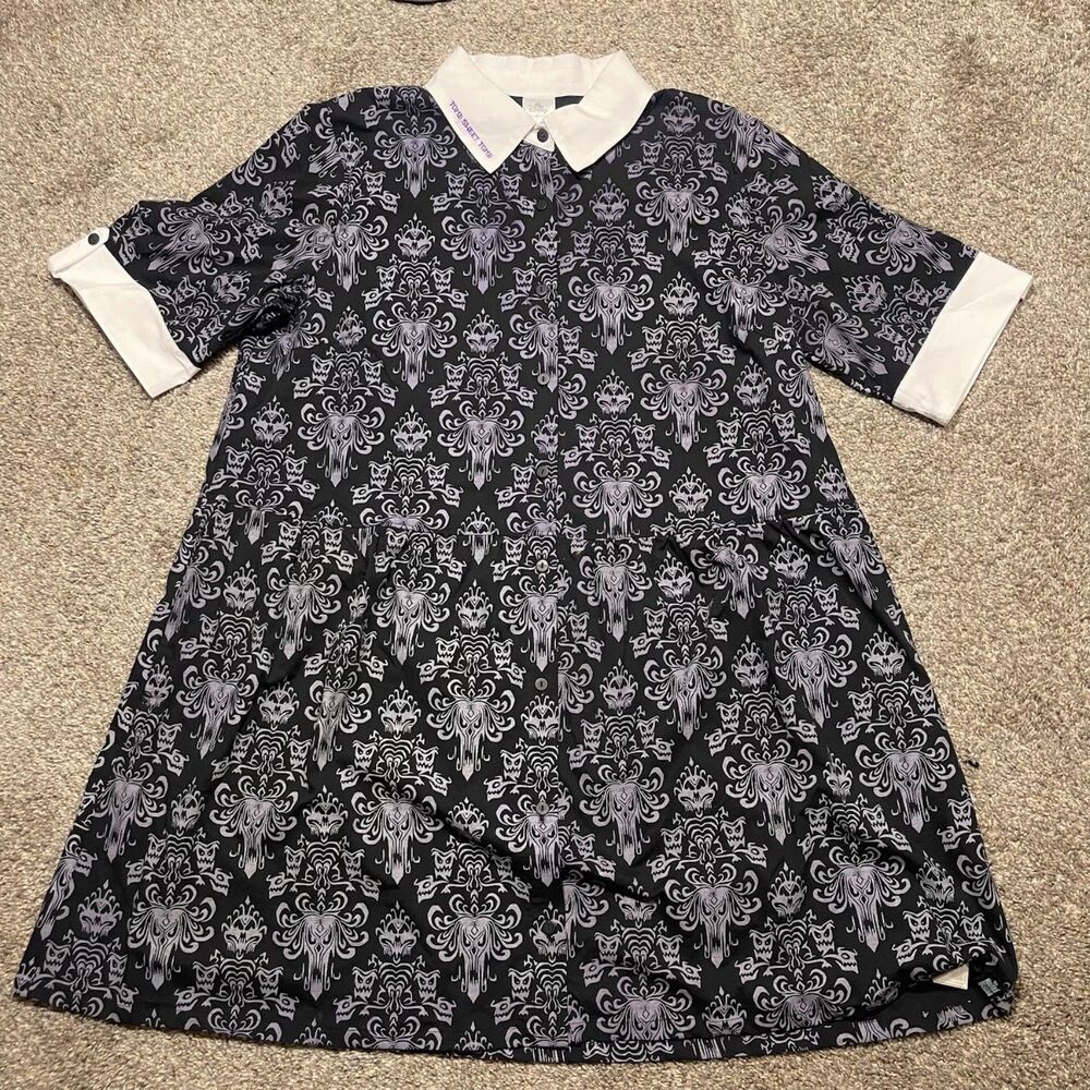 Disney Haunted Mansion Glow In The Dark Dress Size XL Black